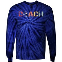 Soccer Coach Retro Vintage Instructional Soccer Ball Staff Tie-Dye Long Sleeve Shirt