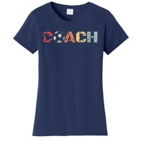 Soccer Coach Retro Vintage Instructional Soccer Ball Staff Women's T-Shirt