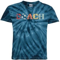 Soccer Coach Retro Vintage Instructional Soccer Ball Staff Kids Tie-Dye T-Shirt