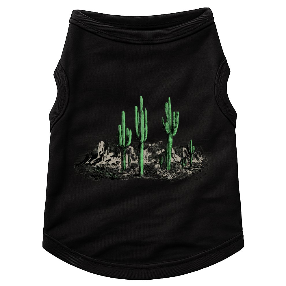Saguaro Cactus Retro Desert Saguaro Cactus Western Nature Gift Doggie Tank
