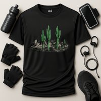 Saguaro Cactus Retro Desert Saguaro Cactus Western Nature Gift Cooling Performance Crew T-Shirt