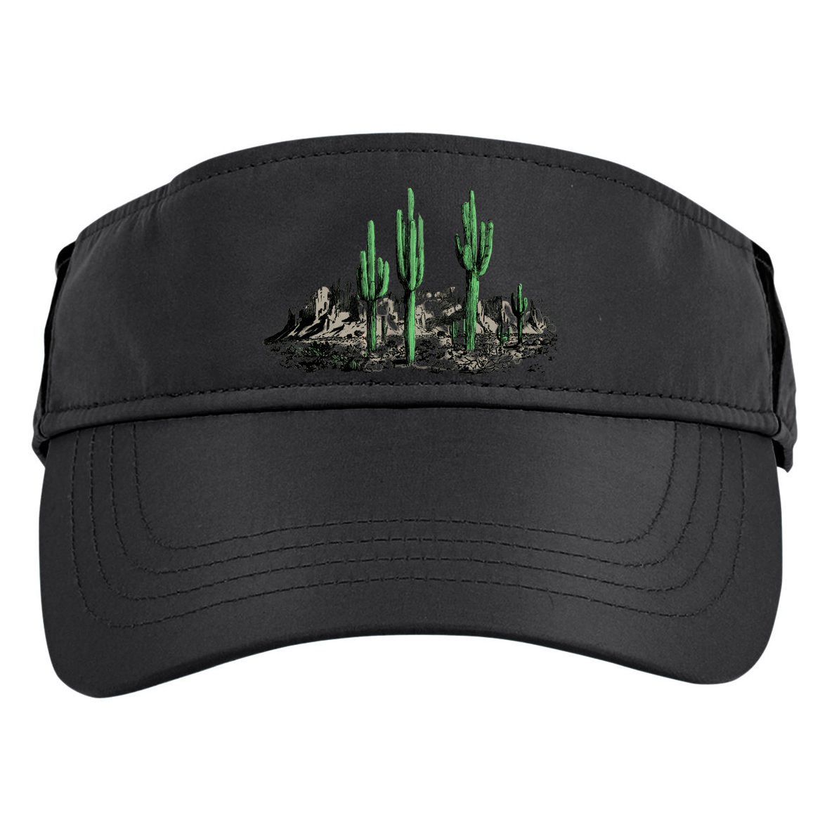 Saguaro Cactus Retro Desert Saguaro Cactus Western Nature Gift Adult Drive Performance Visor