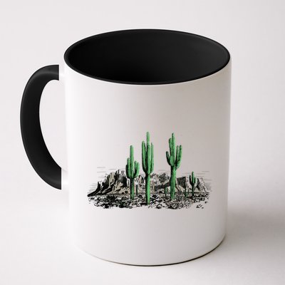 Saguaro Cactus Retro Desert Saguaro Cactus Western Nature Gift Mug