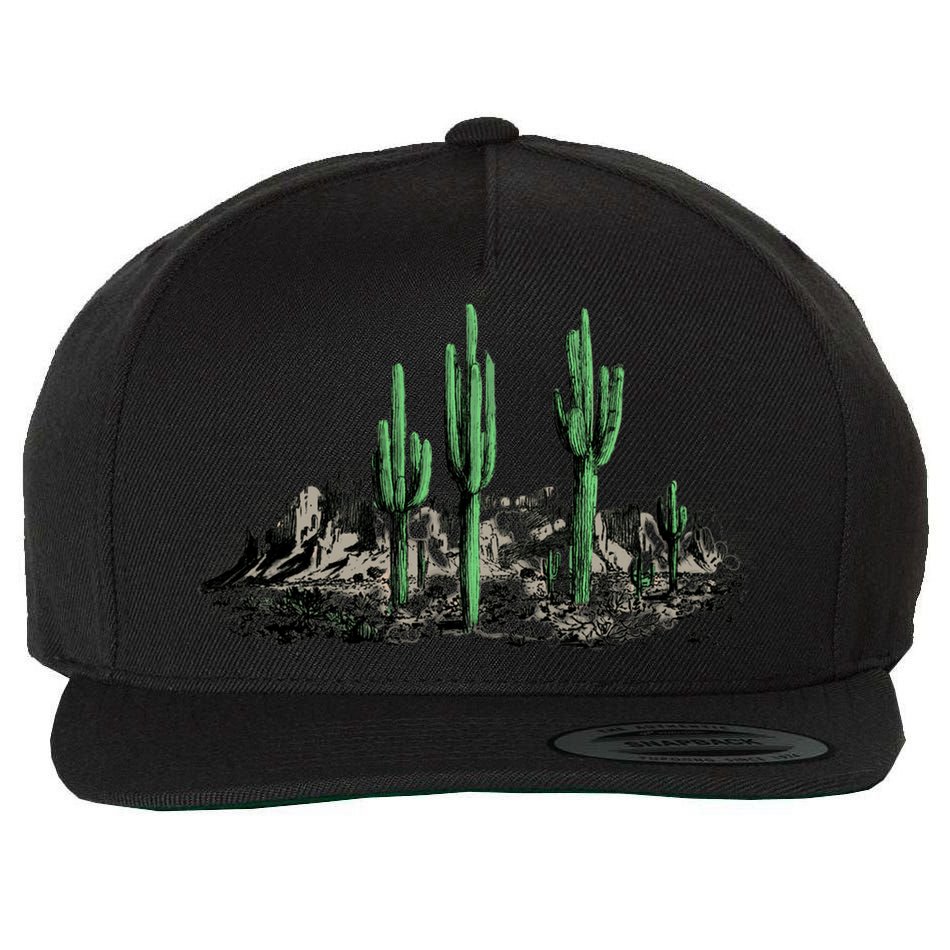 Saguaro Cactus Retro Desert Saguaro Cactus Western Nature Gift Wool Snapback Cap