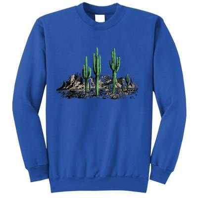 Saguaro Cactus Retro Desert Saguaro Cactus Western Nature Gift Sweatshirt