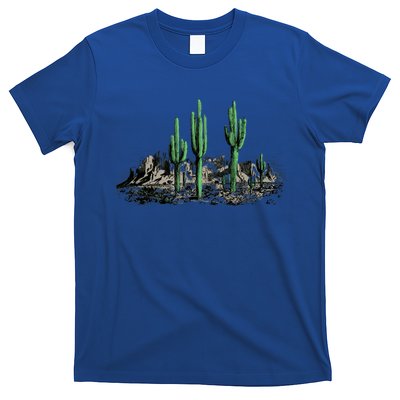 Saguaro Cactus Retro Desert Saguaro Cactus Western Nature Gift T-Shirt