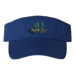 Saguaro Cactus Retro Desert Saguaro Cactus Western Nature Gift Valucap Bio-Washed Visor