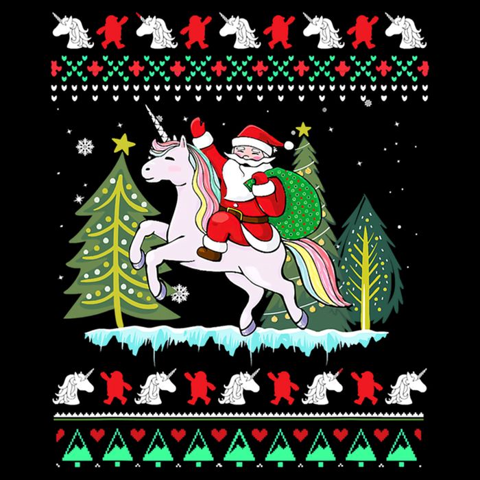 Santa Claus Riding Unicorn Christmas Gift Impact Tech Backpack