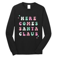 Santa Claus Retro Merry Christmas XMAS Festive Holiday Gift Long Sleeve Shirt