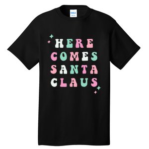 Santa Claus Retro Merry Christmas XMAS Festive Holiday Gift Tall T-Shirt