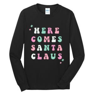 Santa Claus Retro Merry Christmas XMAS Festive Holiday Gift Tall Long Sleeve T-Shirt