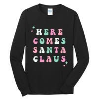 Santa Claus Retro Merry Christmas XMAS Festive Holiday Gift Tall Long Sleeve T-Shirt