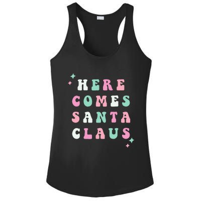 Santa Claus Retro Merry Christmas XMAS Festive Holiday Gift Ladies PosiCharge Competitor Racerback Tank