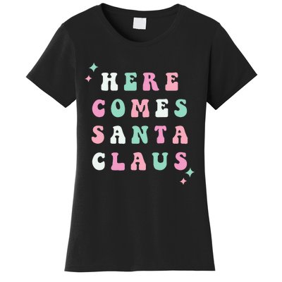 Santa Claus Retro Merry Christmas XMAS Festive Holiday Gift Women's T-Shirt