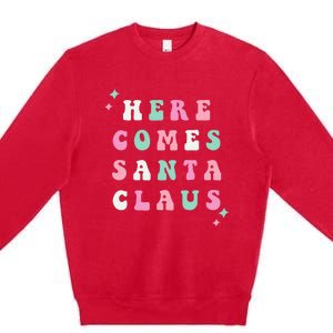 Santa Claus Retro Merry Christmas XMAS Festive Holiday Gift Premium Crewneck Sweatshirt