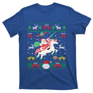 Santa Claus Riding Unicorn Christmas Ugly Christmas Sweater Meaningful Gift T-Shirt