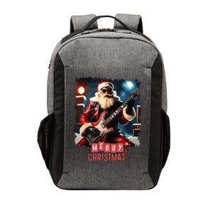 Santa Claus Rock Guitar Merry Christmas Vector Backpack