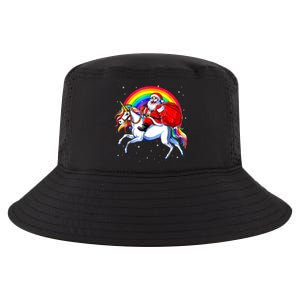 Santa Claus Riding Unicorn Rainbow Christmas Gifs Gift Cool Comfort Performance Bucket Hat