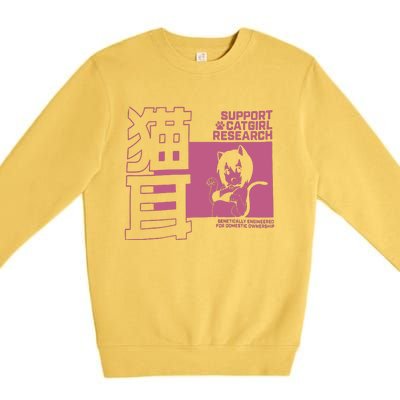 Support Catgirl Research Anime Japan Premium Crewneck Sweatshirt