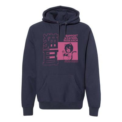 Support Catgirl Research Anime Japan Premium Hoodie