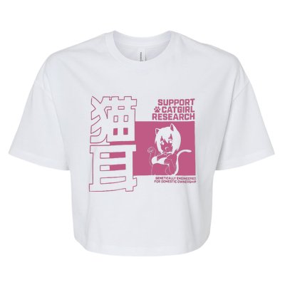 Support Catgirl Research Anime Japan Bella+Canvas Jersey Crop Tee