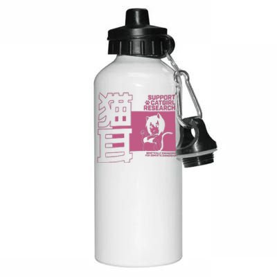 Support Catgirl Research Anime Japan Aluminum Water Bottle