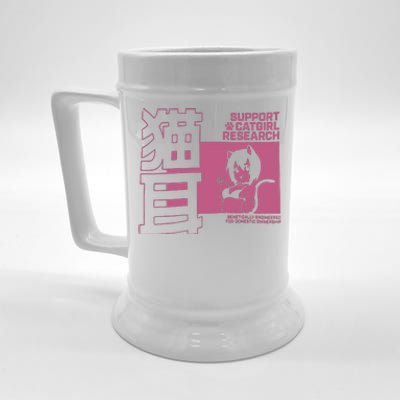 Support Catgirl Research Anime Japan Beer Stein