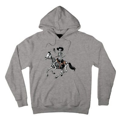 Skeleton Cowboy Riding Horse Halloween Rider Costume Vneck Tall Hoodie