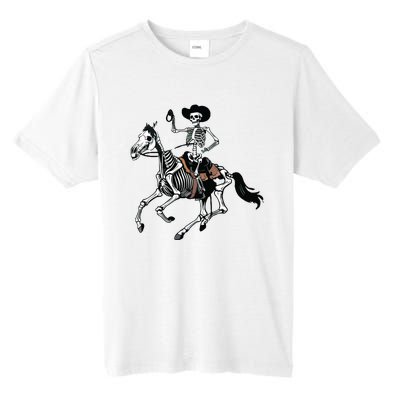 Skeleton Cowboy Riding Horse Halloween Rider Costume Vneck Tall Fusion ChromaSoft Performance T-Shirt