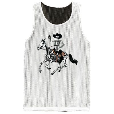 Skeleton Cowboy Riding Horse Halloween Rider Costume Vneck Mesh Reversible Basketball Jersey Tank