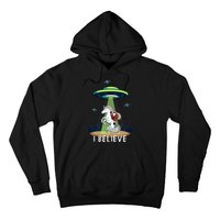 Santa Claus Riding Unicorn Alien Space Ufo Christmas Design Hoodie