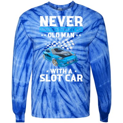 Slot Car Racing Quote For Slot Car And Rc Cars Cute Gift Tie-Dye Long Sleeve Shirt