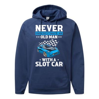 Slot Car Racing Quote For Slot Car And Rc Cars Cute Gift Performance Fleece Hoodie