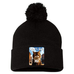 Sad Cat Resistance DonT Eat Me Advocacy Pom Pom 12in Knit Beanie