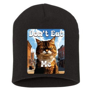 Sad Cat Resistance DonT Eat Me Advocacy Short Acrylic Beanie