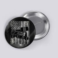 Sprint Car Racing Black Grey American Flag Dirt Track Cars Button