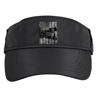 Sprint Car Racing Black Grey American Flag Dirt Track Cars Adult Drive Performance Visor