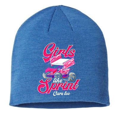 Sprint Car Racing Motorsports Dirt Track Cars Gift Sustainable Beanie