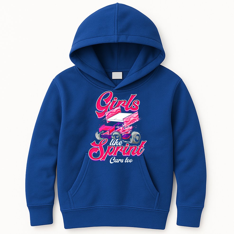 Sprint Car Racing Motorsports Dirt Track Cars Gift Kids Hoodie