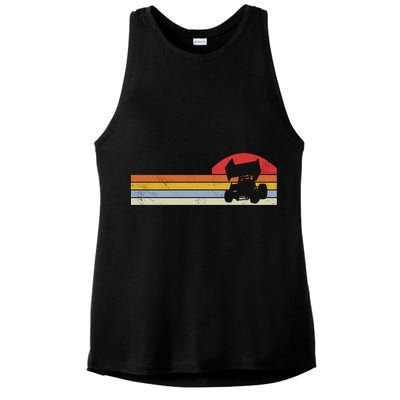 Sprint Car Racing Vintage Gift Ladies PosiCharge Tri-Blend Wicking Tank
