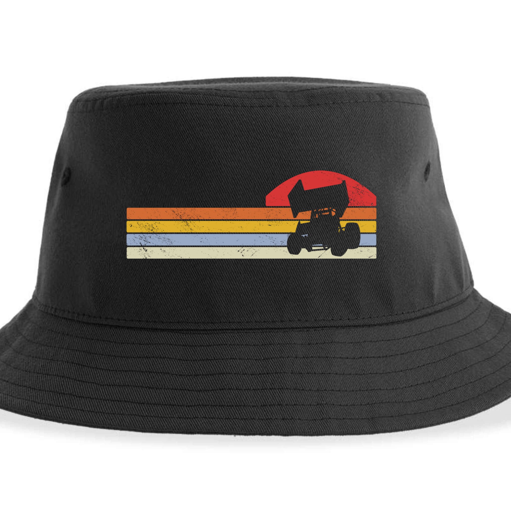 Sprint Car Racing Vintage Gift Sustainable Bucket Hat