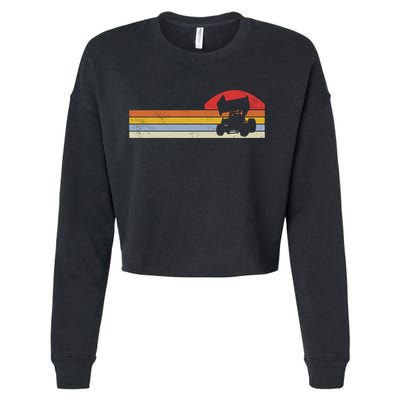 Sprint Car Racing Vintage Gift Cropped Pullover Crew