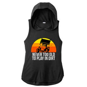 Sprint Car Racing Never Old Play Dirt Track Race Fan Gift Ladies PosiCharge Tri-Blend Wicking Draft Hoodie Tank