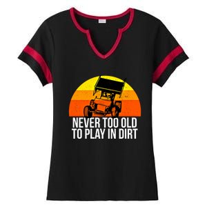 Sprint Car Racing Never Old Play Dirt Track Race Fan Gift Ladies Halftime Notch Neck Tee