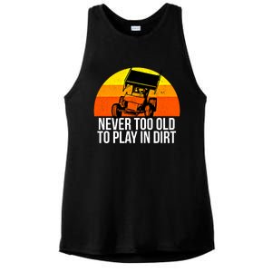 Sprint Car Racing Never Old Play Dirt Track Race Fan Gift Ladies PosiCharge Tri-Blend Wicking Tank