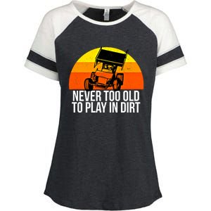 Sprint Car Racing Never Old Play Dirt Track Race Fan Gift Enza Ladies Jersey Colorblock Tee