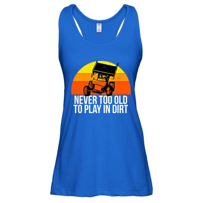 Sprint Car Racing Never Old Play Dirt Track Race Fan Gift Ladies Essential Flowy Tank