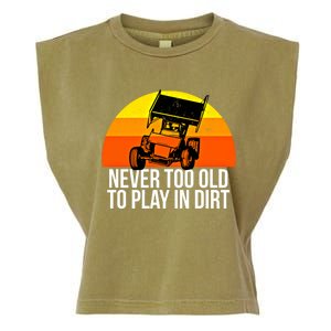 Sprint Car Racing Never Old Play Dirt Track Race Fan Gift Garment-Dyed Women's Muscle Tee