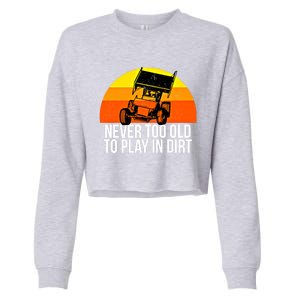 Sprint Car Racing Never Old Play Dirt Track Race Fan Gift Cropped Pullover Crew