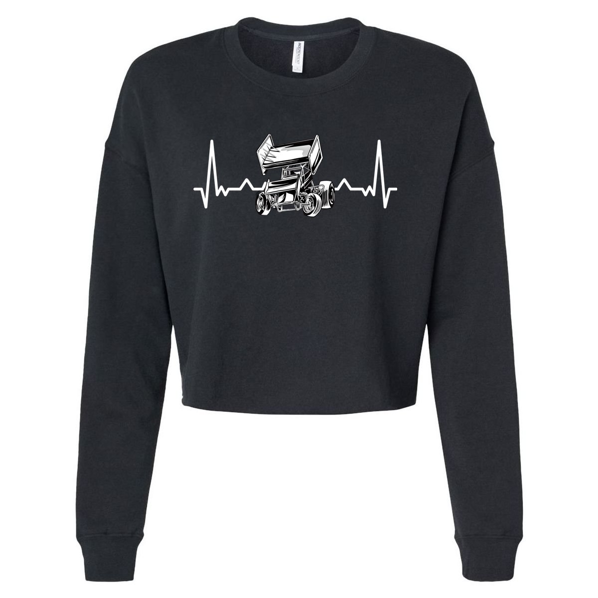Sprint Car Racing Gift Cropped Pullover Crew
